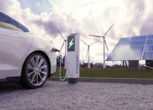 An electric vehicle charging