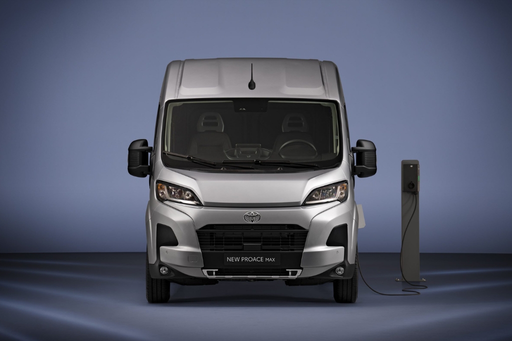 A frontal image of the new Toyota EV van